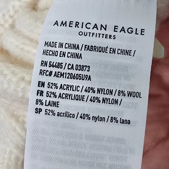 American Eagle Ribbed Knit Long Sleeve Sweater Dress - Beige - Picture 4 of 11